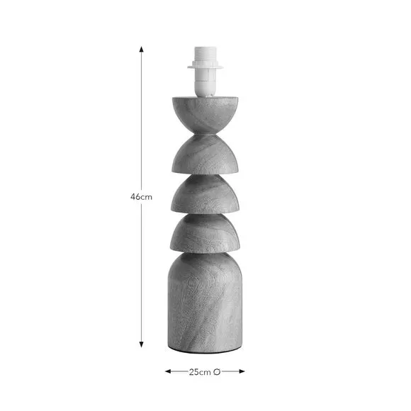 Juniper Stacked Wooden Table Lamp 6