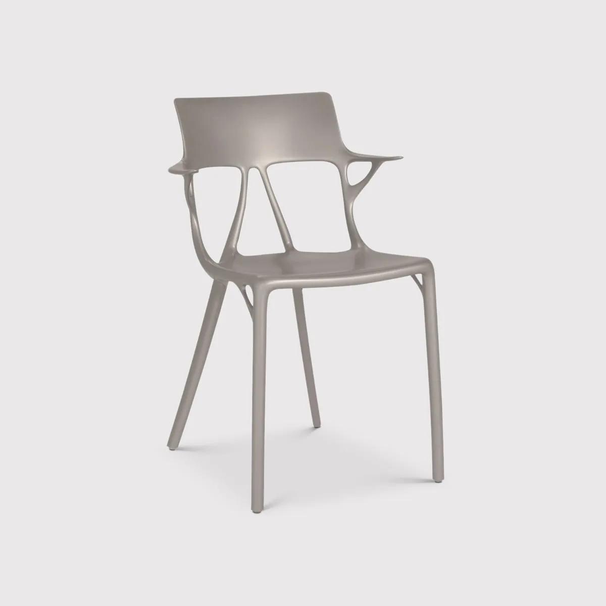 Kartell Ai Dining Chair, Silver Plastic | Barker & Stonehouse 2