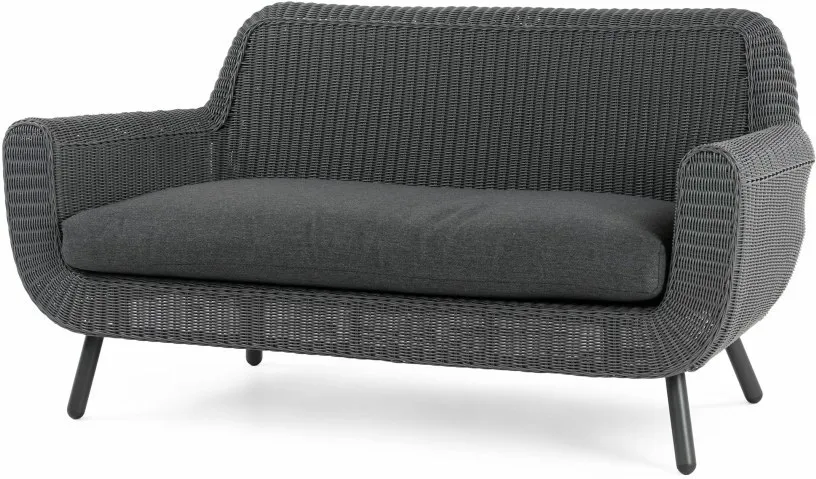Jonah Garden 2 Seater Sofa, Rattan Grey