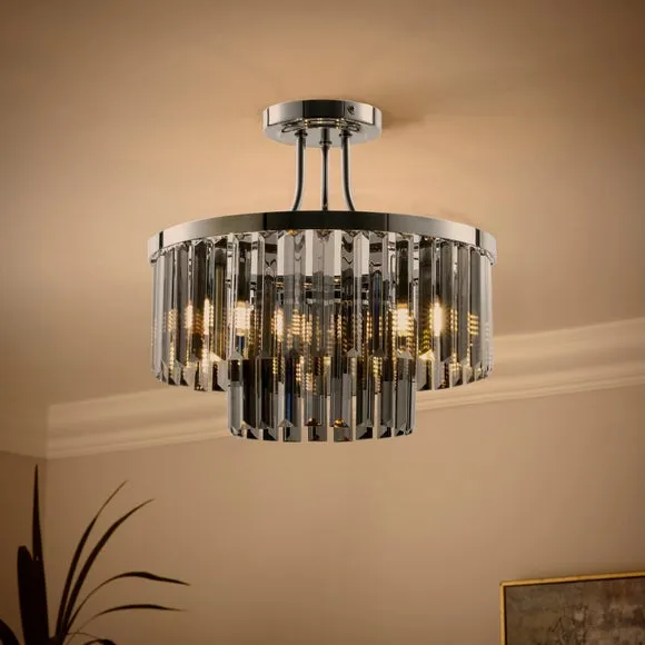 Audra 3 Light Semi Flush Ceiling Light 2