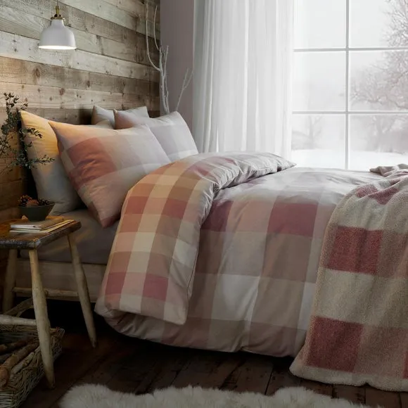Appletree Ashford Check 100% Brushed Cotton Duvet Cover & Pillowcase Set 6