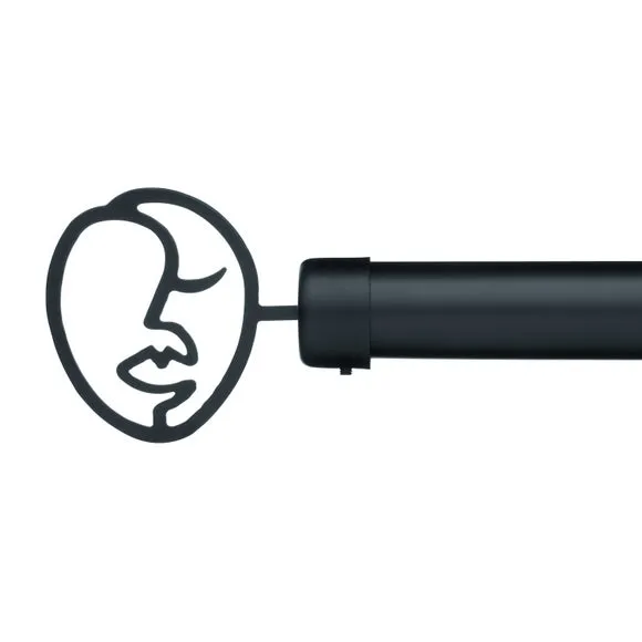 Mix and Match Faces 25/28mm Matte Black Finials Pair