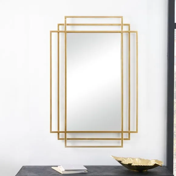 Geometric Rectangular Wall Mirror