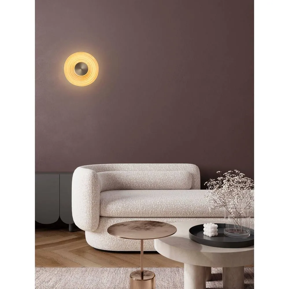Netlighting Nous 30cm Integrated LED Wall Lamp Brass Gold Amber LED 8W 304lm 3000K 2