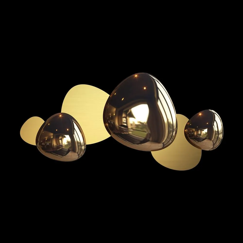 Netlighting Jack stone Modern Integrated LED Wall Lamp Gold 3000K 2