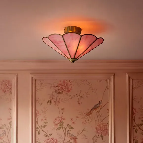 Colette Mid Century 2 Light Flush Ceiling Light 2