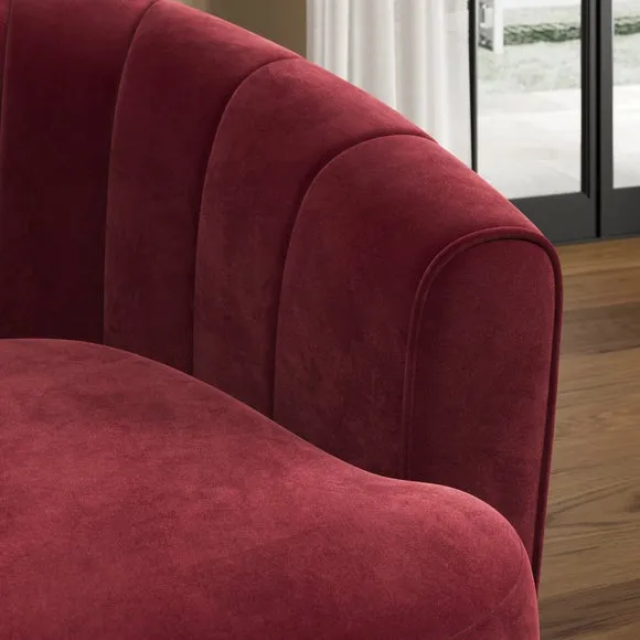 Carmen Quilted Velvet 2 Seater Sofa 4