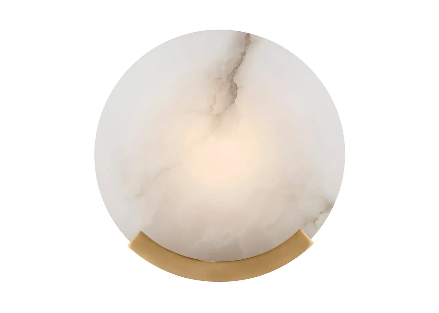 Visual Comfort Melange Round Sconce Antique Brass 7"