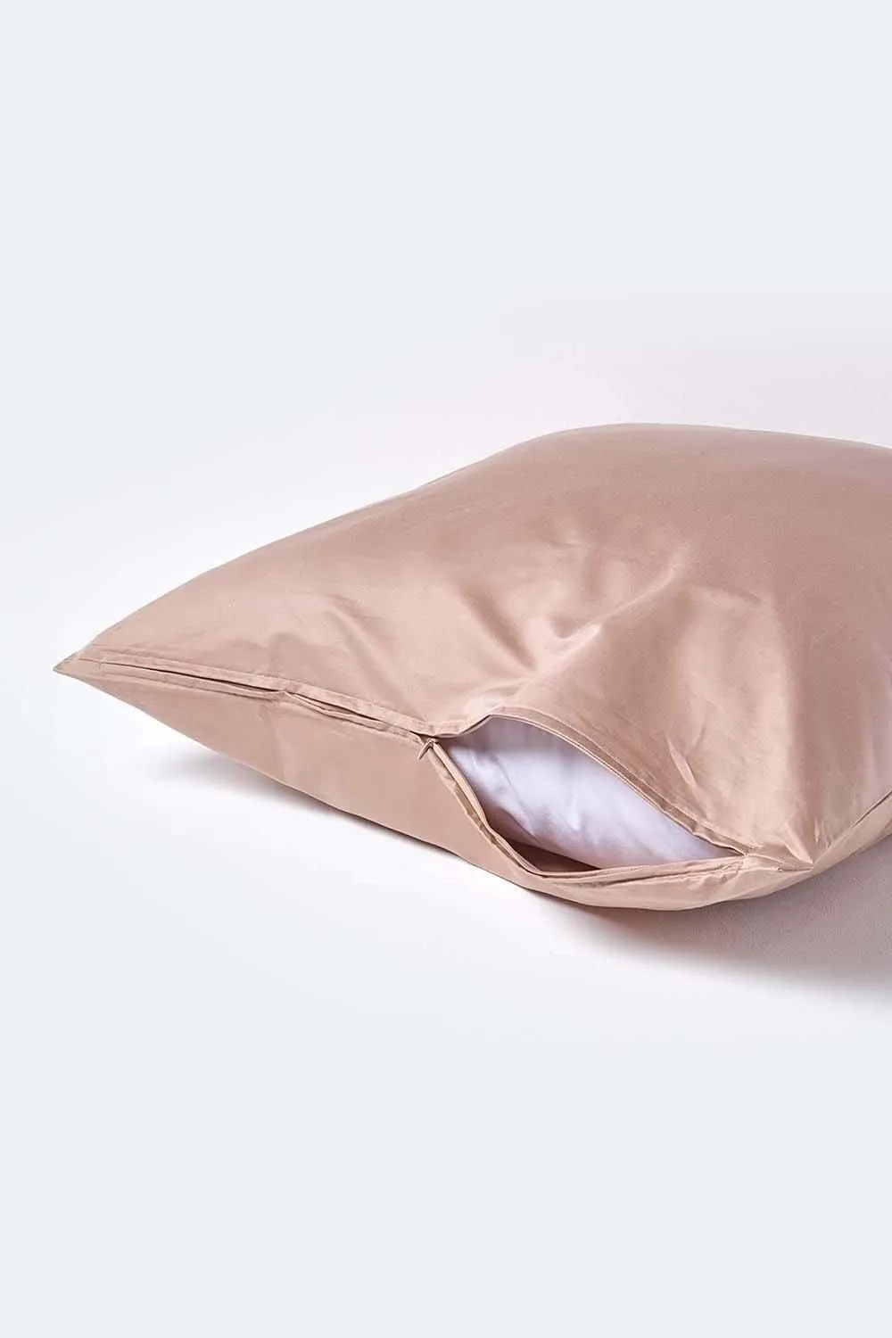 Homescapes Continental Egyptian Cotton Pillowcase 1000 TC, 80 x 80 cm in Beige 3