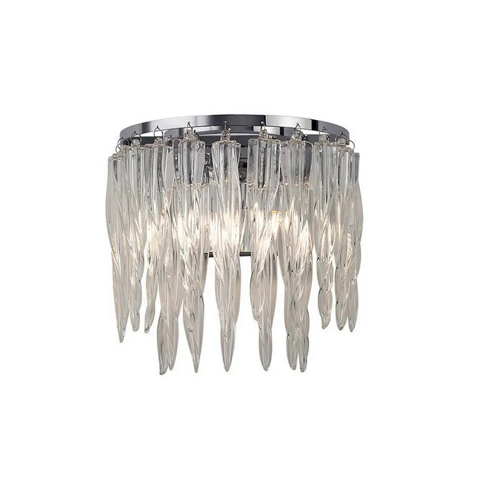 Netlighting Tropez Wall Lamp 2 Light G9 Polished ChromeGlass in Grey