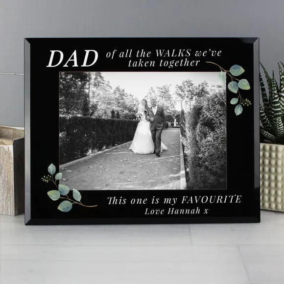 Personalised Of All The Walks Glass Wedding Frame 3
