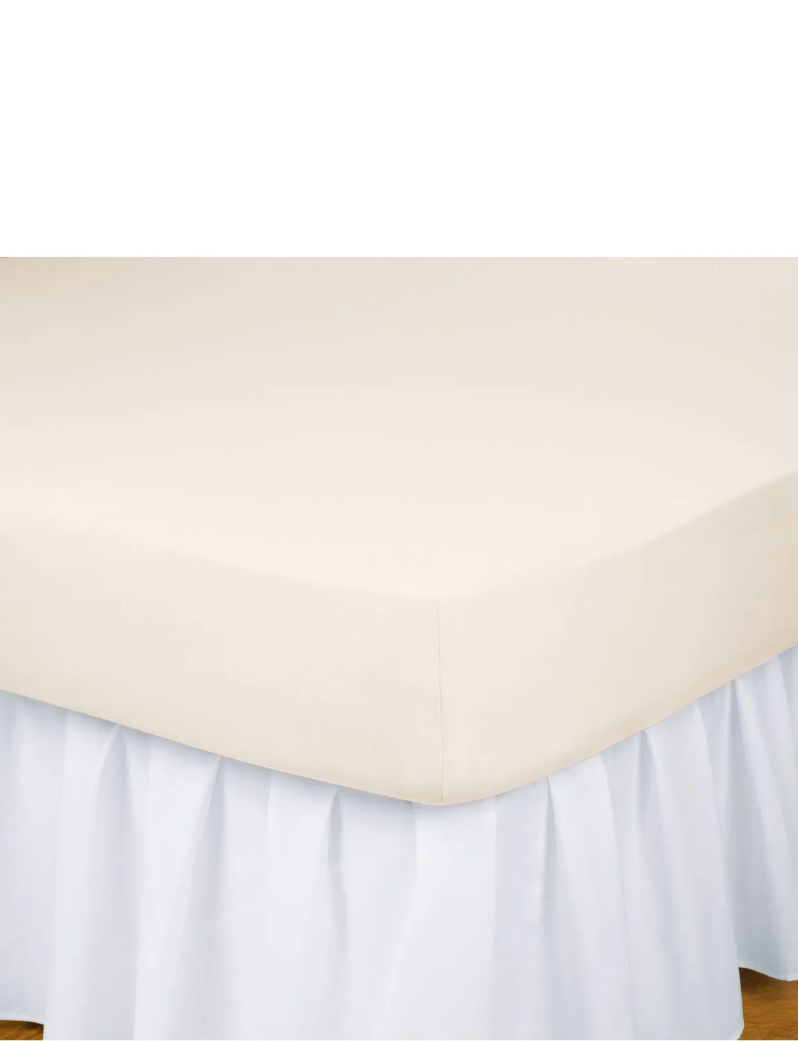 Chums Soft Cotton Jersey Non Iron Fitted Sheets in Ecru