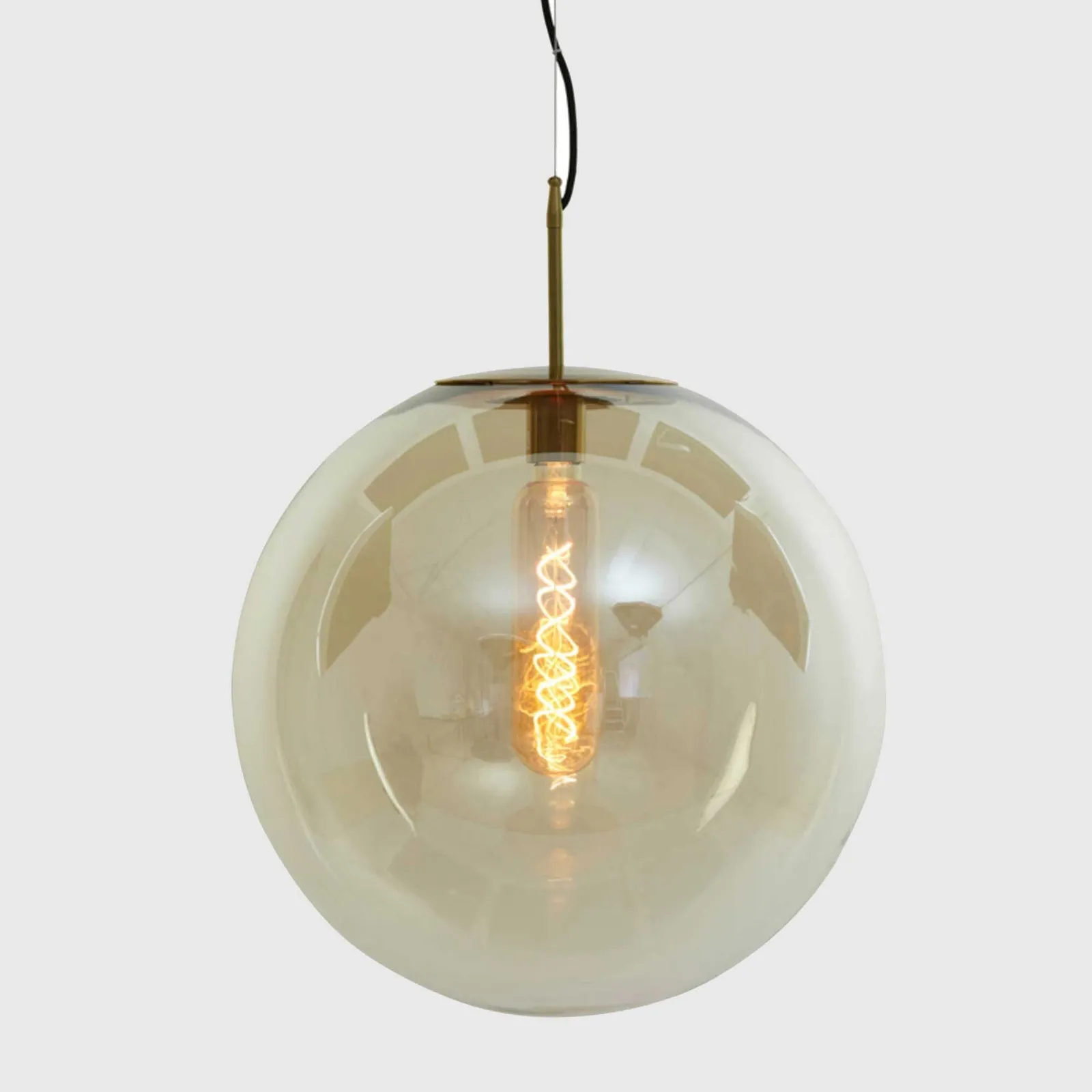 Large Smoked Amber Glass Pendant Light, Brown | Barker & Stonehouse 3