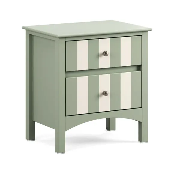Beatrice Wide 2 Drawer Bedside Table 6