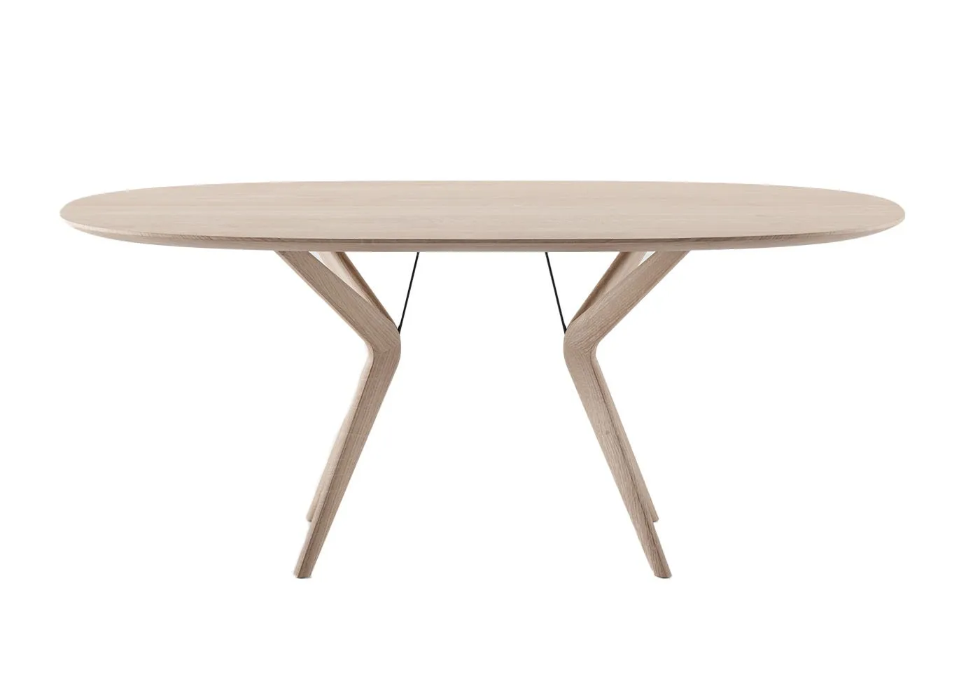 Artisan Lakri Oval Table White Pigmented Oiled Oak 205 x 120cm