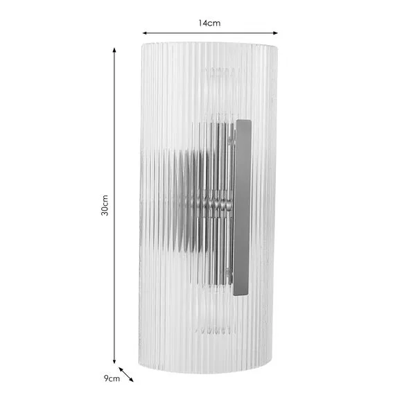 Veneto Ribbed 2 Light Wall Light 6