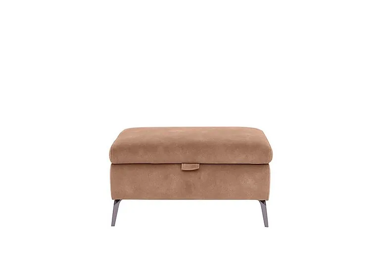 Jude Fabric Storage Footstool - Dexter Sand
