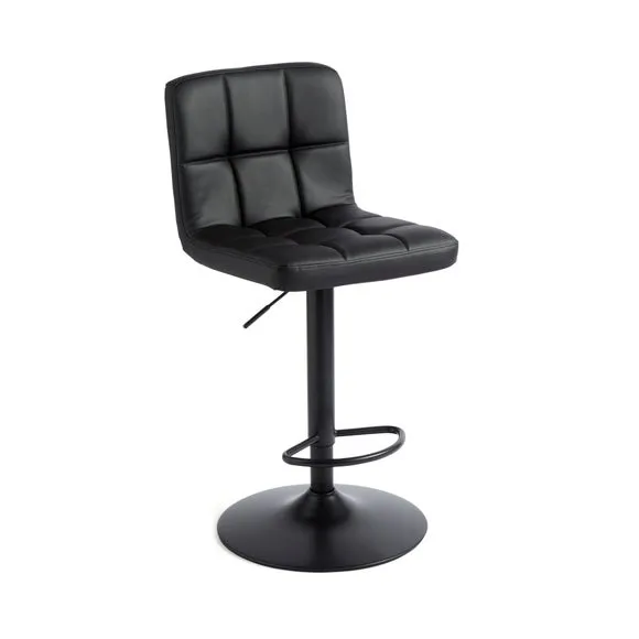 Jasmine Adjustable Height Swivel Bar Stool, Faux Leather 5
