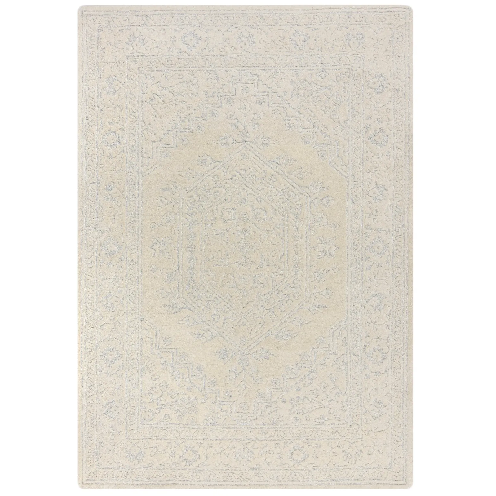 Traditional Lux Wool Rug Ivory