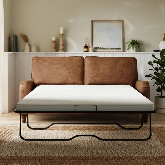 Beatrice Relaxed Faux Leather Sofa Bed 3