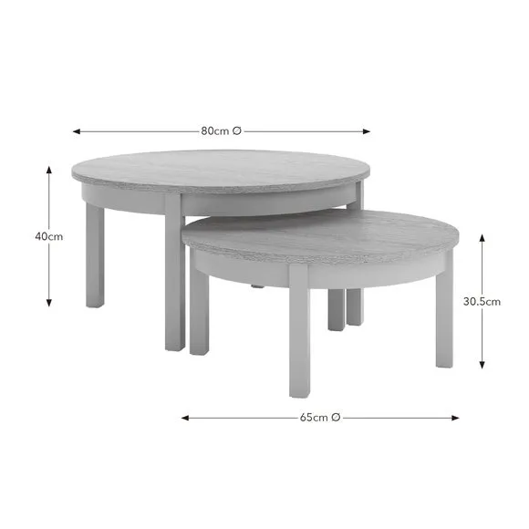 Olney Round Nest of Coffee Tables 6