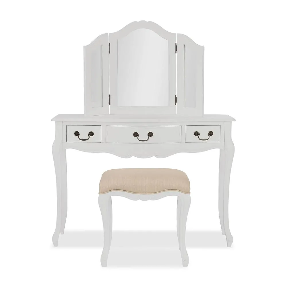 Statement Furniture Juliette 3-Way Dressing Table Mirror in White 4