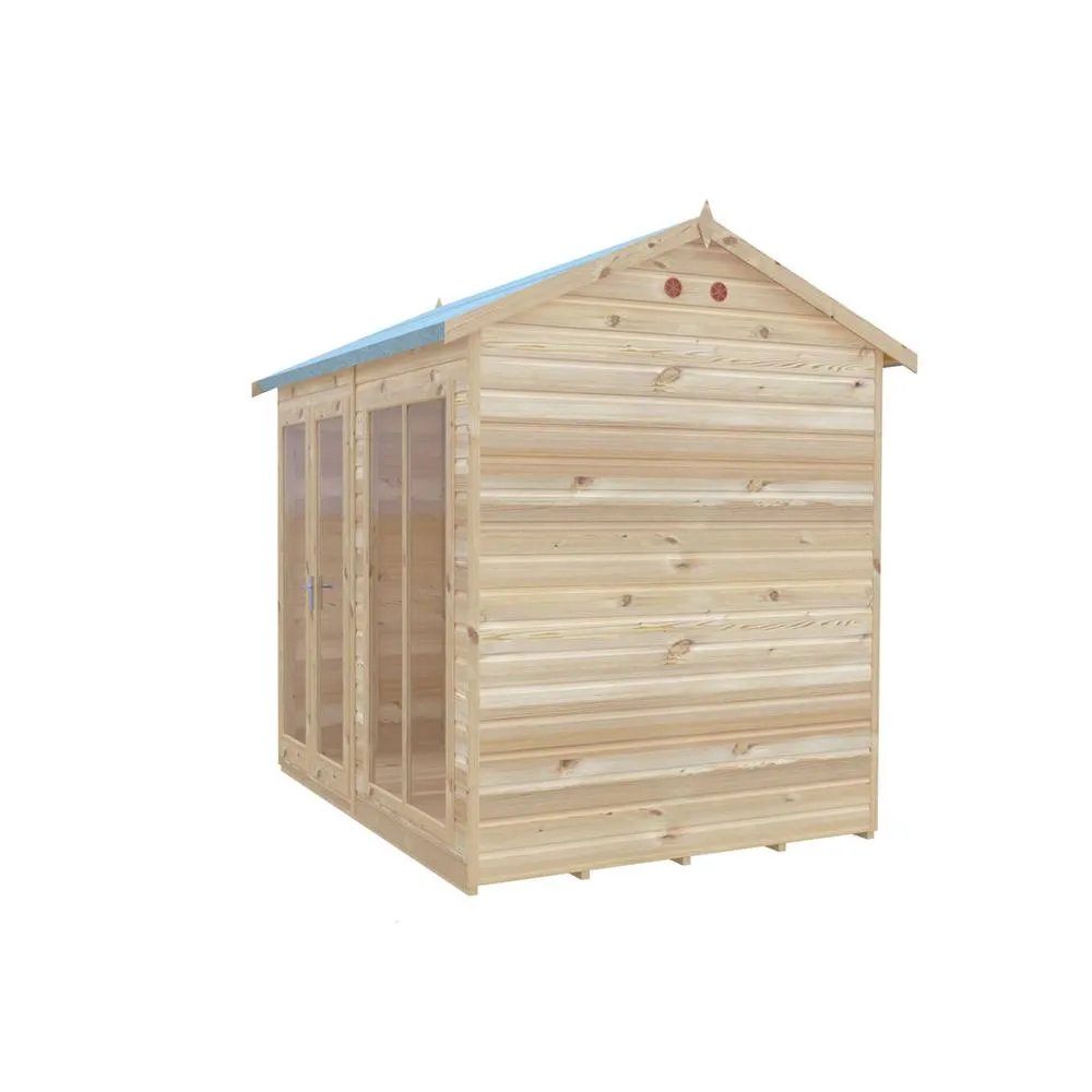 Shires Mayfield 8 x 6 Summerhouse - Wood - L19.9 x W238 x H240.9 cm in Light Brown 4