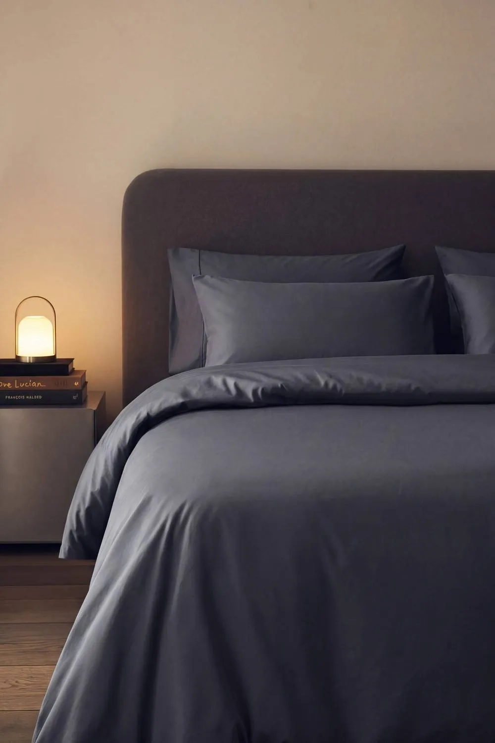 Bedable 100% Cotton Bedding Set Sateen 460 Thread Count - King Size Pillowcase 50x90 cm - Soft Bedding in Grey