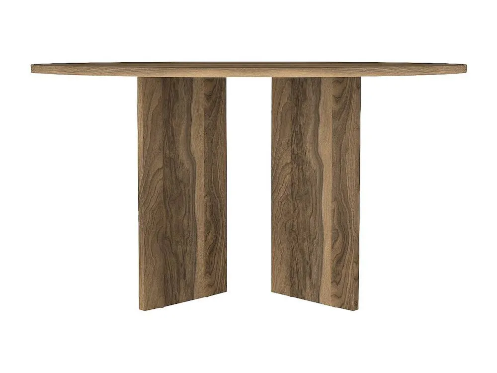 Vente-unique 6 - Seater Round Dining Table - Dark Oak TOPANIA in Walnut 6