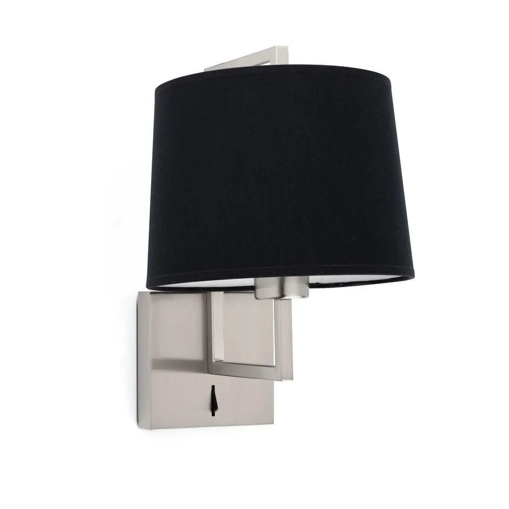 Netlighting Frame Wall Light with Shade Nickel E27 in Grey