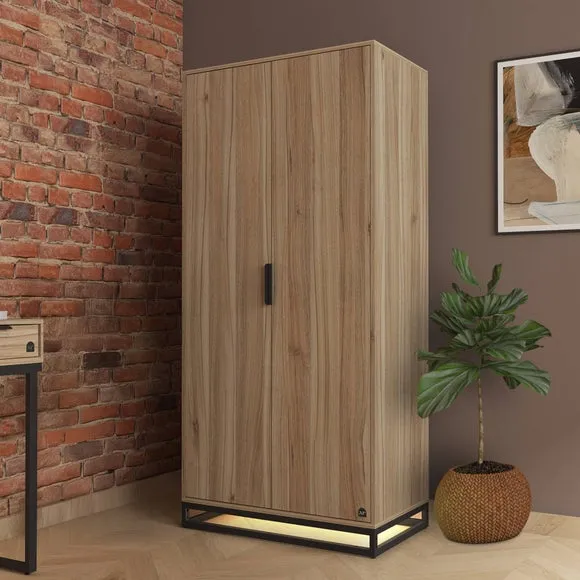 XR Living Denver 2 Door Wardrobe with App Controlled LED Lights