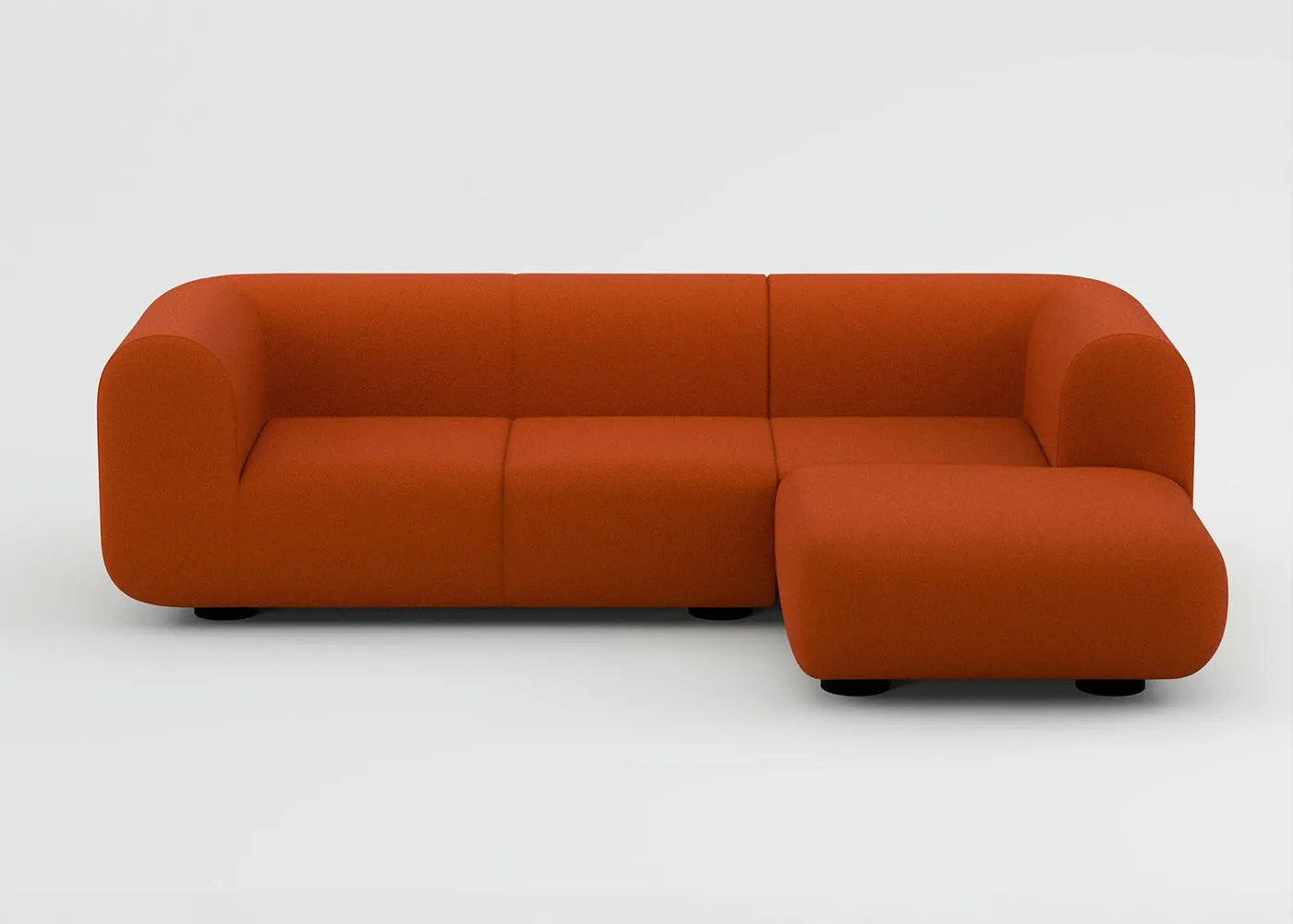 Tom Dixon Plump Corner Sofa Config 5 Hallingdal 0600 Black Legs 1