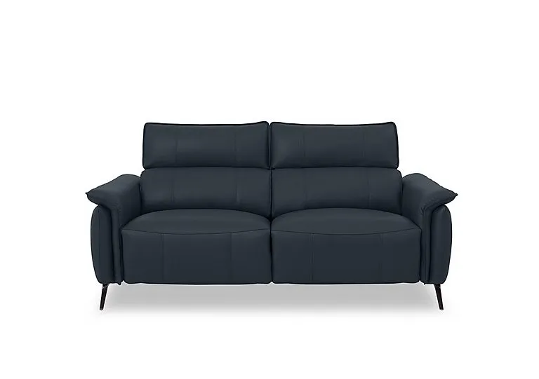 Jude Leather 3 Seater Recliner Sofa with Headrests and Power Lumbar
