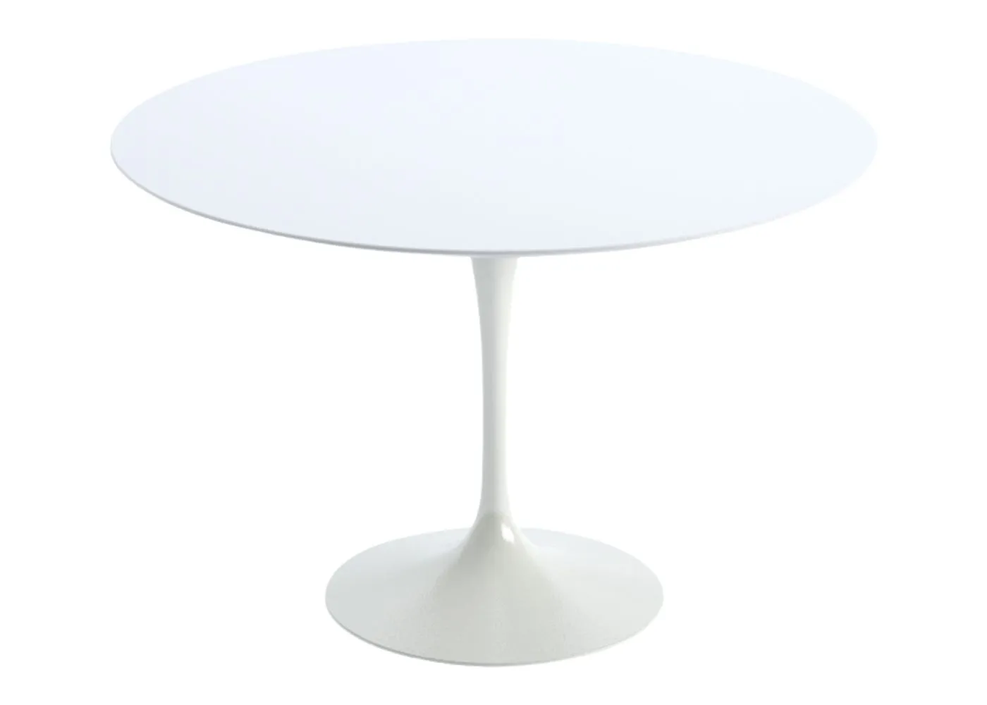 Knoll Saarinen Dining Table with White Base in White Laminate 107cm