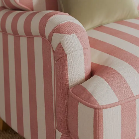 Beatrice II Woven Stripe Snuggle Chair 3