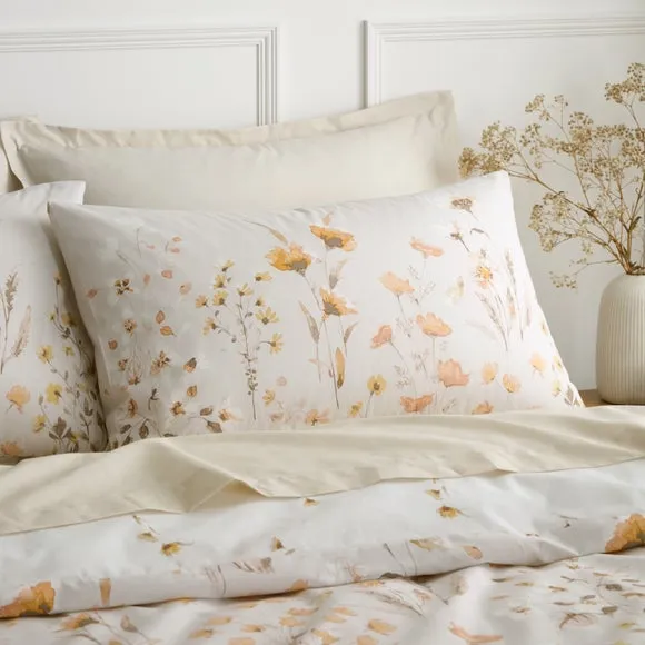 Watercoloured Floral Duvet Cover & Pillowcase Set 2