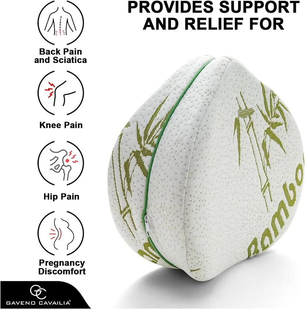 GAVENO CAVAILIA Bamboo Sweetheart Leg Support Pillow in White