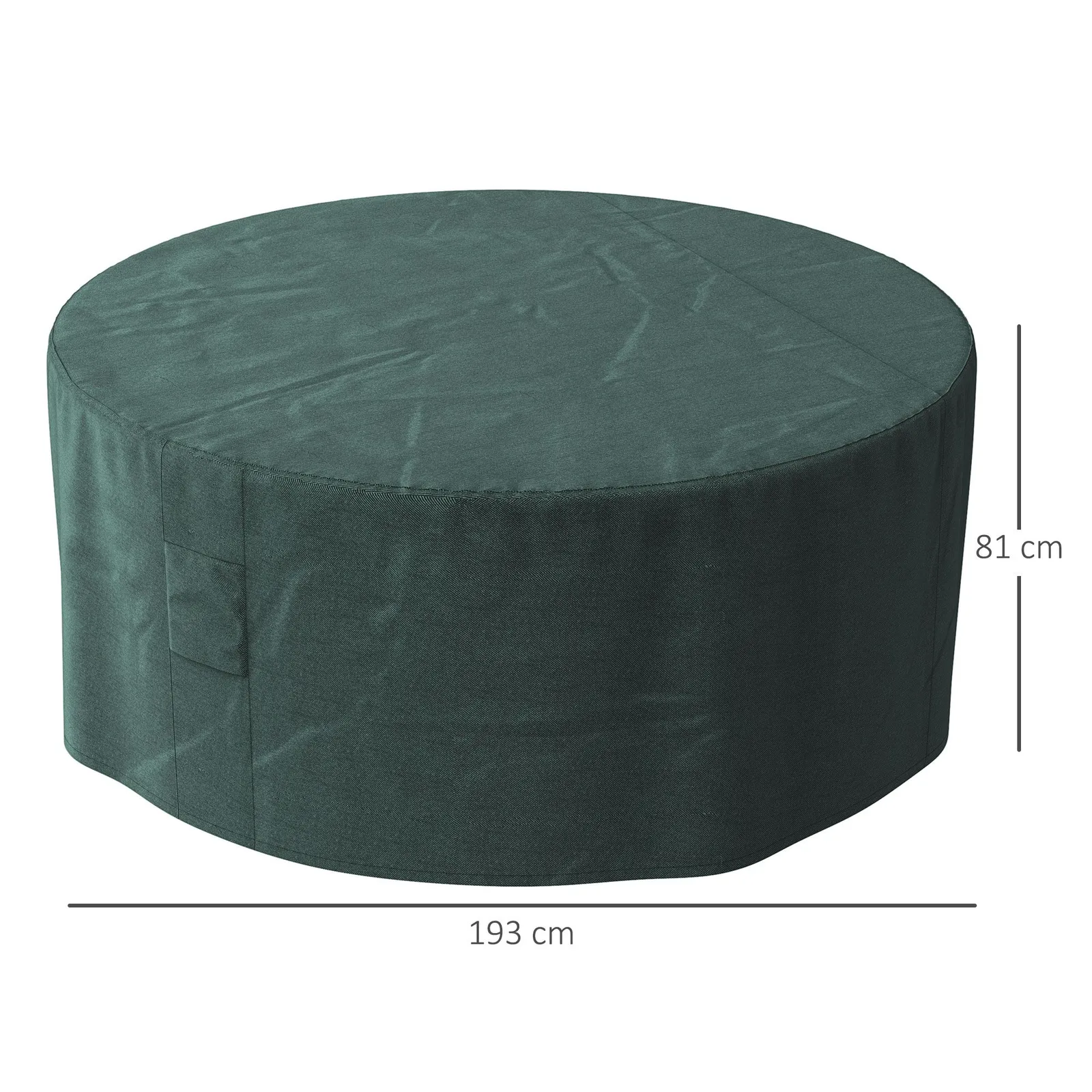 OUTSUNNY Large Outdoor Set Round Cover Garden Furniture Waterproof Resist Fade in Green 3