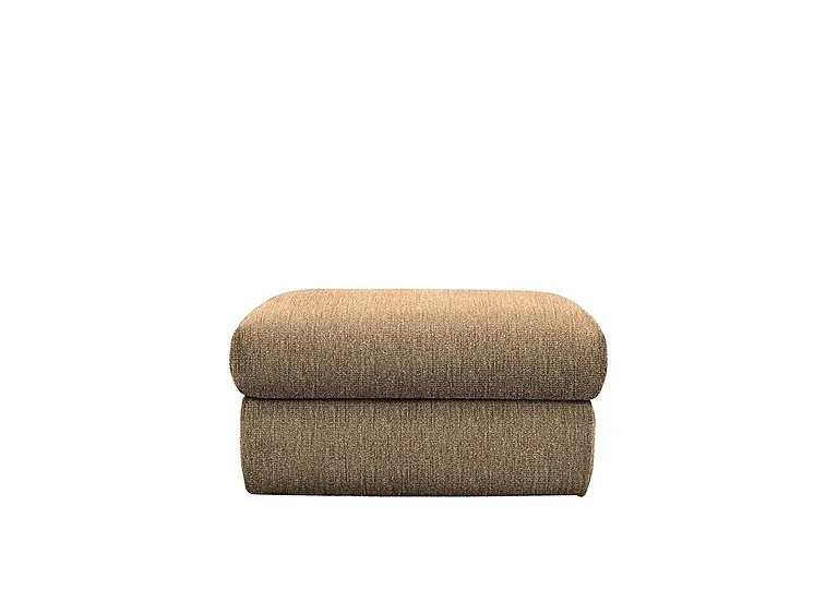 Kingsbury Fabric Storage Footstool - Boucle Cocoa