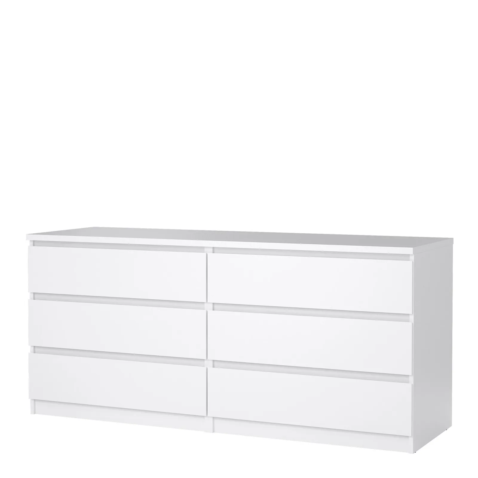 Furniture To Go Naia Wide Chest of 6 Drawers (3+3) in White 3