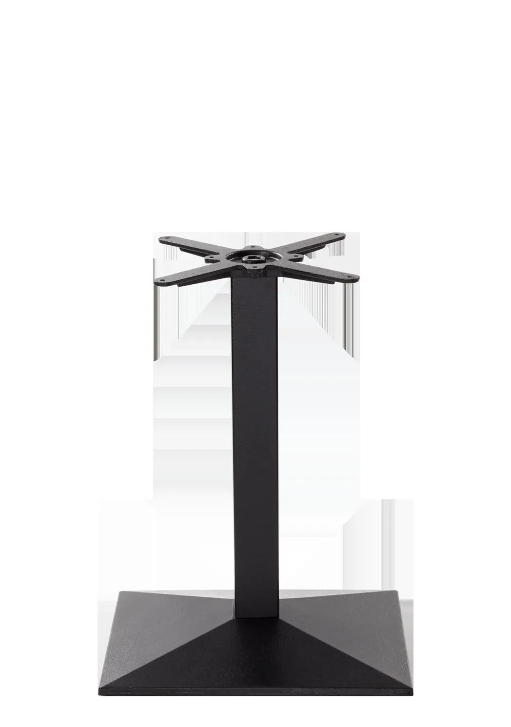 netfurniture Black Cast Iron Pyramid Table Base Single Pedestal - Height - 730 mm