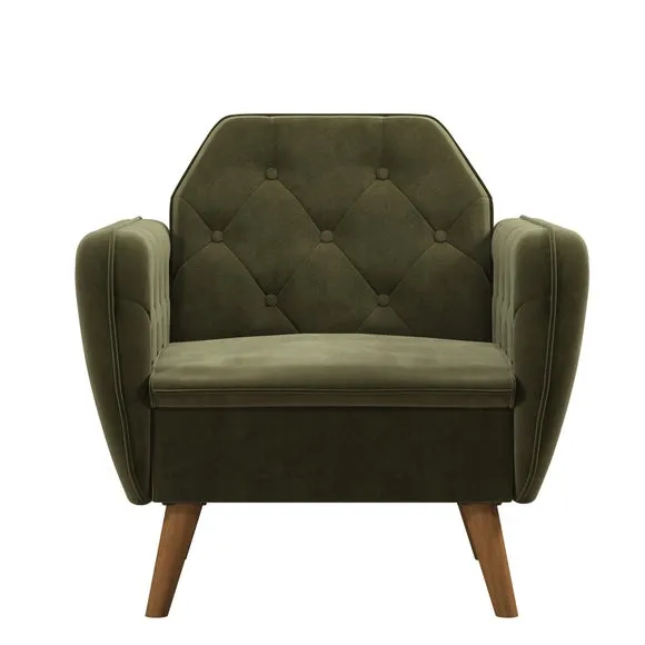 Teresa Velvet Button Detail Occasional Armchair 4