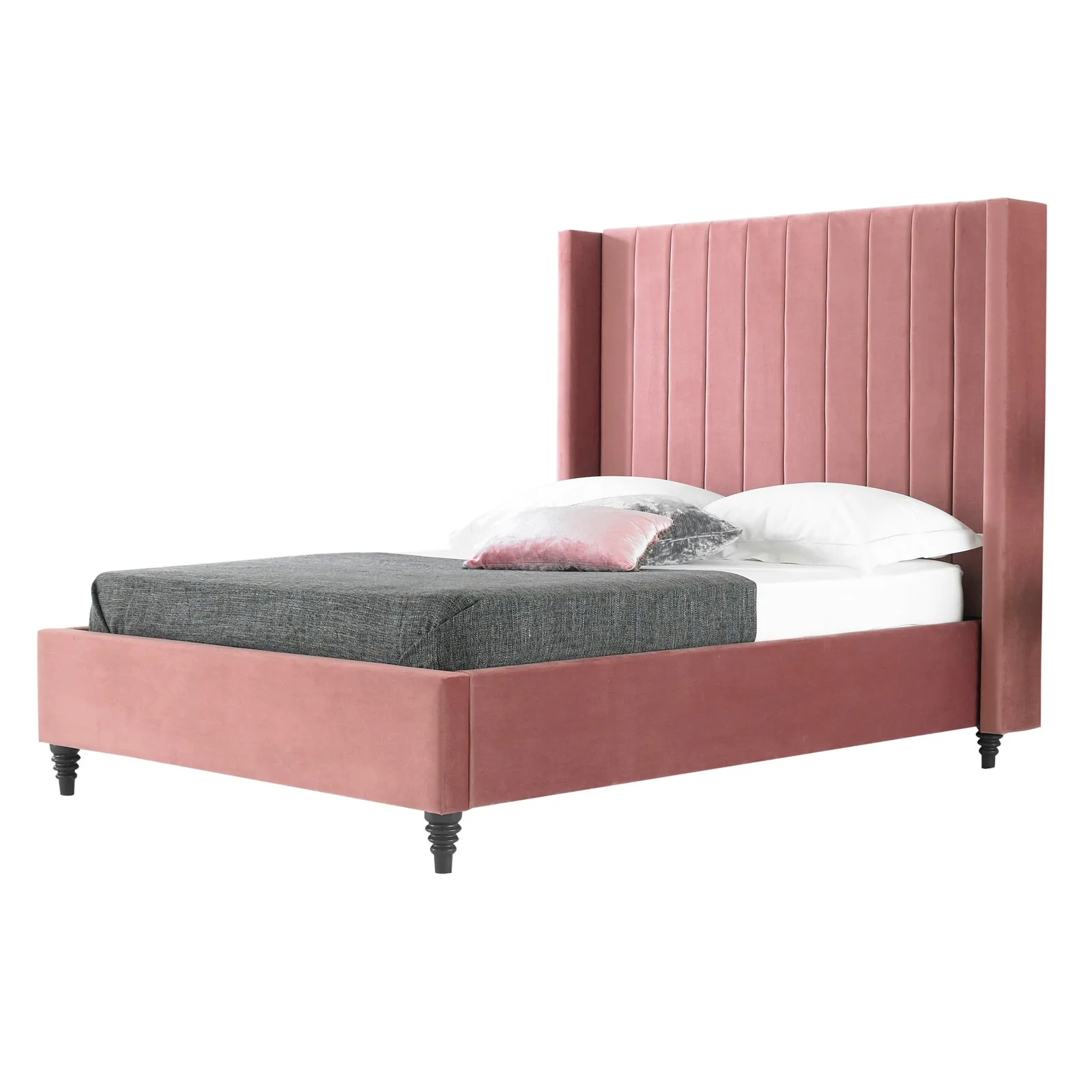 Turin Contemporary Blush Bed Frame Pink Blush