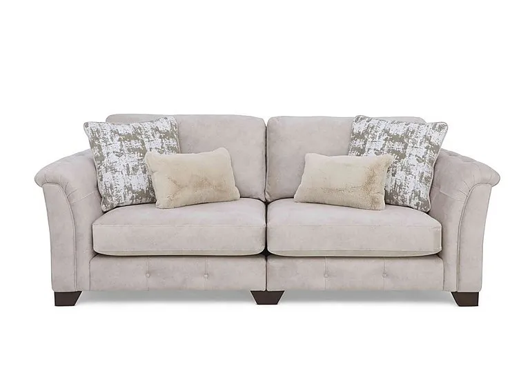 Aura 4 Seater Classic Back Split Frame Sofa - Enzo Cream
