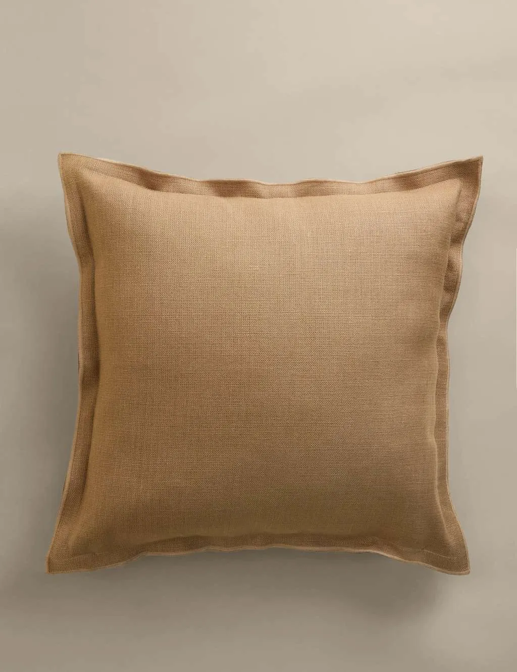 M&S Pure Linen Cushion Tan