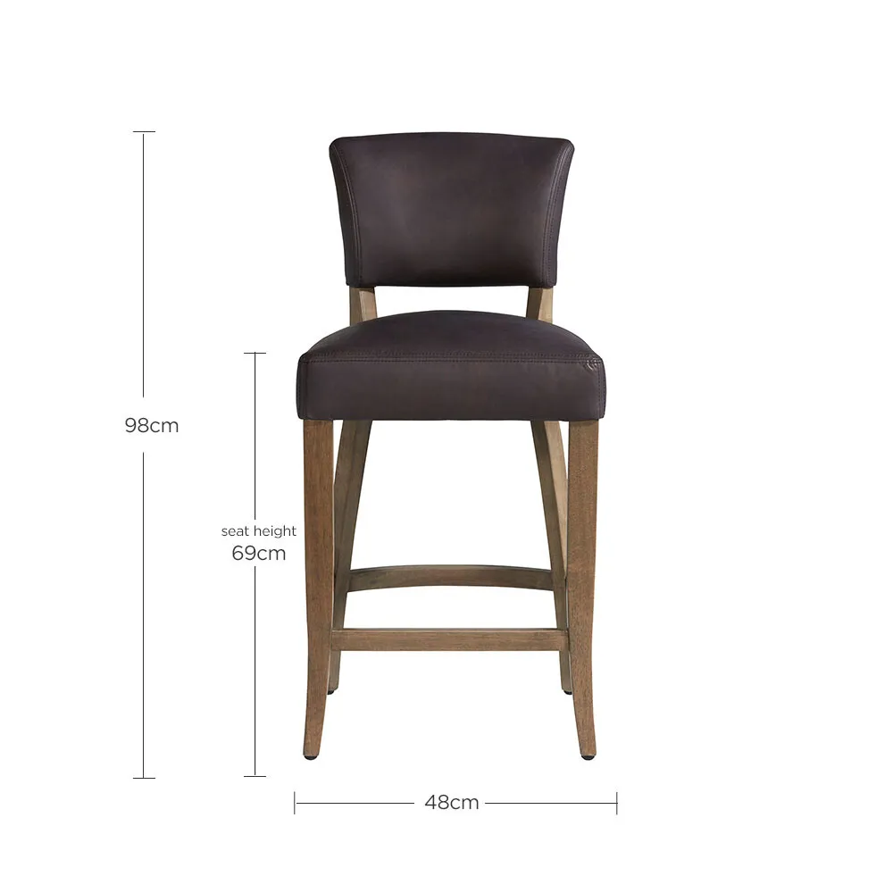 Timothy Oulton Mimi Barstool, Brown Leather | Barker & Stonehouse 2