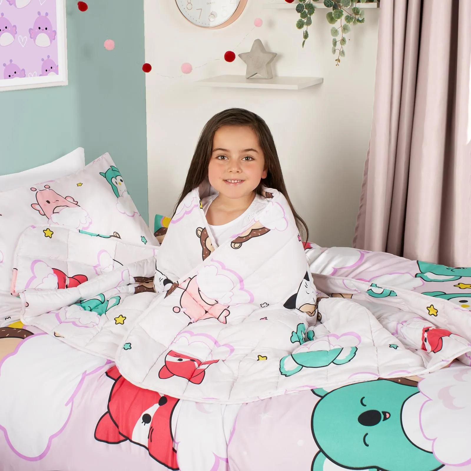 OHS Weighted Blanket Squish Blob Mallows Sensory Therapy Sleep Anxiety Throw in Lilac
