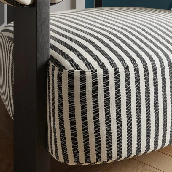 Fallon Woven Stripe Bolster Accent Chair 4