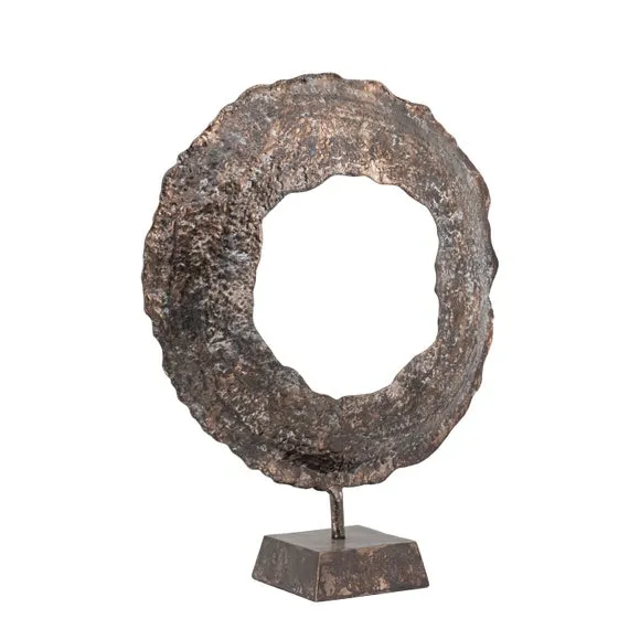 Crossland Grove Keanu Circle Sculpture 690mm, Orange 5