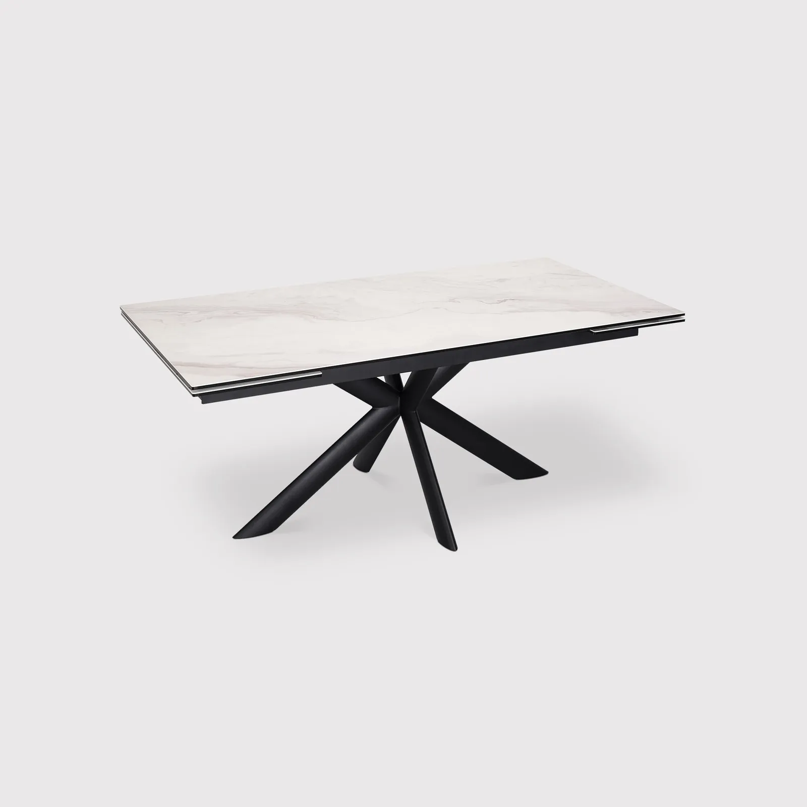 Obrix Extension Table 180/260x90x76cm, White Ceramic | Barker & Stonehouse